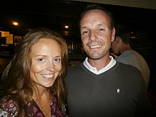 David Higgins, golfeur professionnel, avec sa femme, Elizabeth Condon.  Butler Arms Hotel.JPG