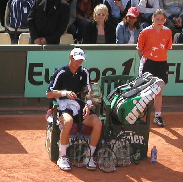 Davydenko at the 2006 French Open.