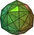 六方二十面体 （菱形三十面体からの変形の中間段階にあたる）