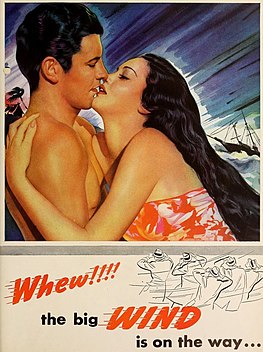 Advertisement for Typhoon (1940) featuring Preston and Dorothy Lamour