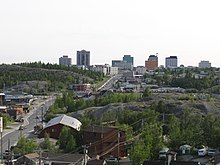 Downtown Yellowknife is home to most of the city's commercial activity