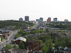 Centrul orașului Yellowknife