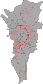 Mapa trasy EDSA.svg