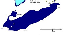 Highstand shore of Lake Erie. Based on Herondon 2013. Early Lake Erie - 03 Highstand Stage (Herdendorf).jpg