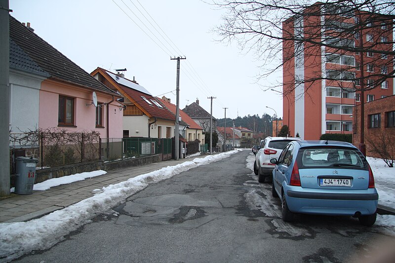 File:East view of Na Špitálce street in Třebíč, Třebíč District.jpg