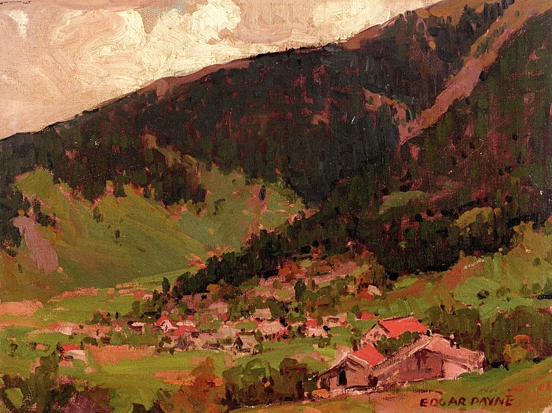 File:Edgar Payne Village at the Base of the Mountain.jpg