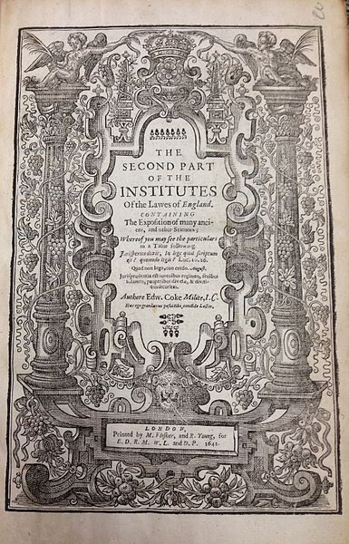 File:Edward Coke, The Second Part of the Institutes of the Lawes of England (1st ed, 1642, title page) - 20131124.jpg