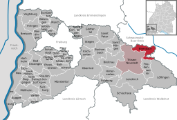 Läget för Eisenbach (Hochschwarzwald) i Landkreis Breisgau-Hochschwarzwald