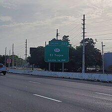 PR-2 west approaching exit 223 to PR-591 west in El Tuque