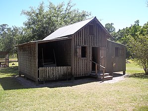 Wheeler-Bass House nel parco storico di Fort Christmas