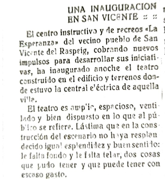 File:FRAGMENTO DE PERIÓDICO 1926 (Diario de Alicante, apertura teatro La Esperanza).jpg