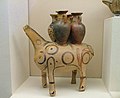 Horse figure carrying four amphoras from a child burial, c. 750-700 BC, Kerameikos Museum, Athens