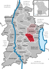 Location of the municipality of Finning in the Landsberg am Lech district