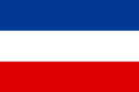 Trên: Quốc kỳ (1918–1941) Dưới: Quốc kỳ (1945–1992) Nam Tư
