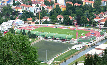 Kapfenberger SV's ground, the Franz Fekete Stadium (formerly Alpenstadion)
