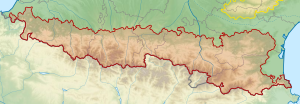 French Pyrenees mountain range map.svg
