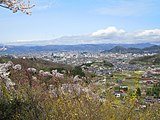 View of Fukushima Basin from Hanamiyama Park