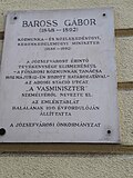 Миниатюра для Файл:Gábor Baross plaque.jpg