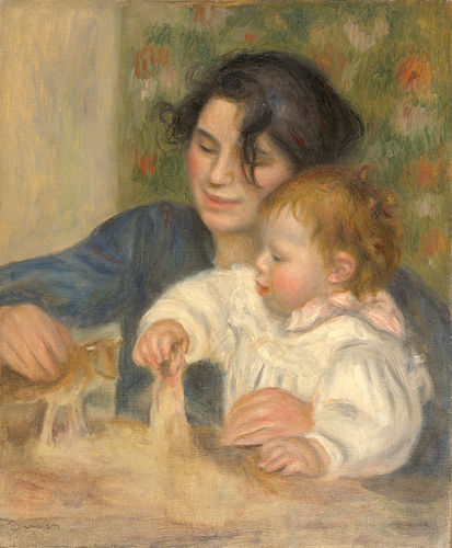 Gabrielle Renard and infant son Jean Renoir, 1895