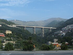 Immagine illustrativa del tratto del viadotto di Bagnara