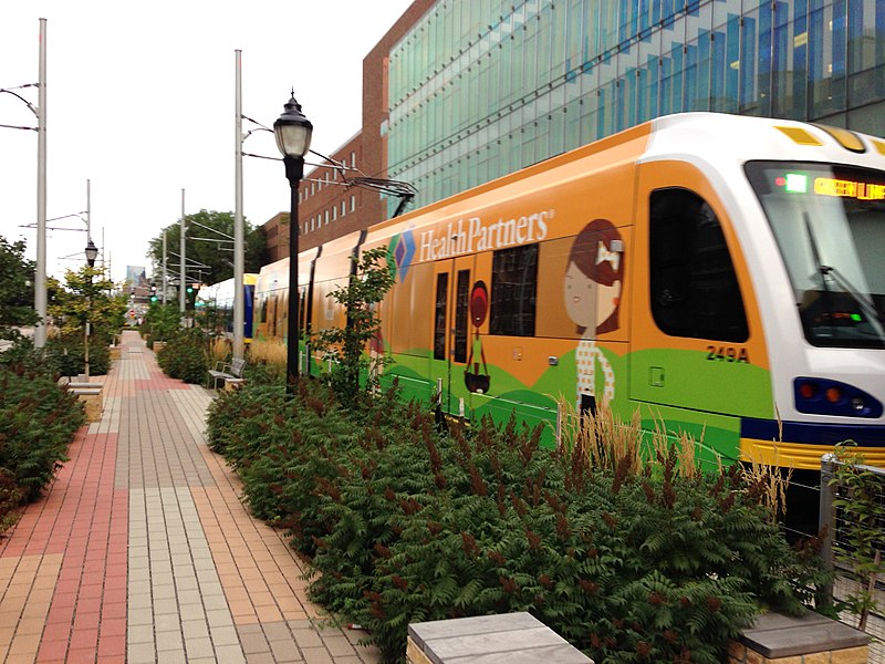 File:Green Line train advertisement on Washington Avenue.jpg