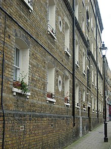 An early slum replacement in Islington built by George Peabody in the 19th century Greenman Street, Islington - geograph.org.uk - 1625555.jpg