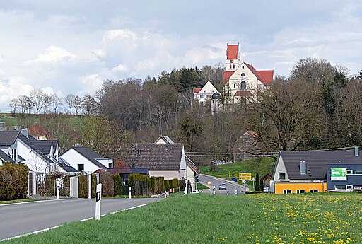 Hüttisheim, UL - L 1261 Ri O, Kirche St Michael 140423