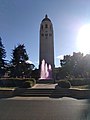 Hoover Tower stanford, pink fountain.jpg
