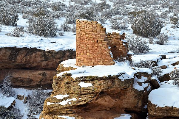 Horseshoe Tower in the snow