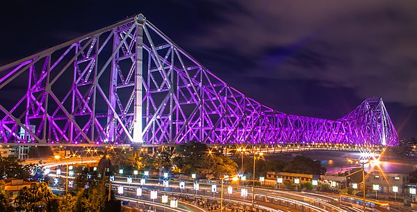 Image: Howrah bridge betwixt Lights