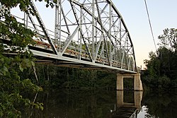 Highway 569 crossing the Blanche River. Hwy569 Blanche River Truss.jpg