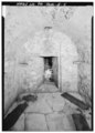 INTERIOR VIEW LOOKING NORTHWEST TOWARDS ENTRY TO WELL, WITH SCALE - Craven Hall, Spring House (Underground), Southeast corner of Street Road and Newton Road (Warminster), HABS PA,9-JOHNV,1A-5.tif