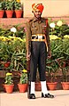 Soldier standing outside the India Gate in Delhi