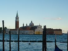 Insel San Giorgio Maggiore von der Hauptinsel aus betrachtet