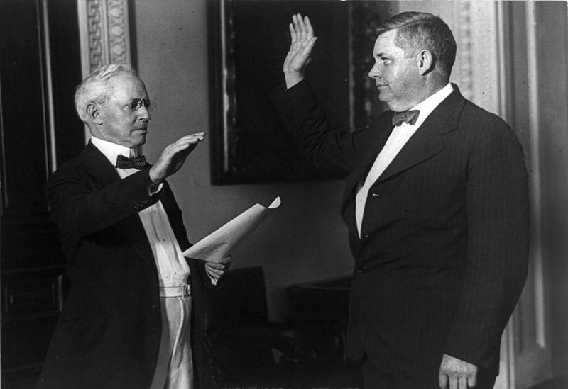 File:J. Reuben Clark being sworn in as Undersecretary of State by William McNeir.jpg