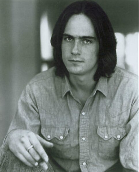 A publicity photograph of Taylor for his second studio album Sweet Baby James, December 1969