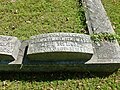 Detail of the gravestone of Jefferson Bancroft (1803 - 1890), the 9th mayor of Lowell. Located along Woodbine Path in Lowell Cemetery at 77 Knapp Avenue, Lowell, Massachusetts.