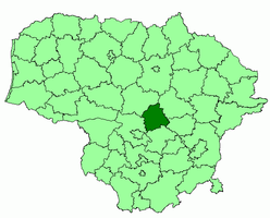 Розташування району на мапі Литви