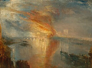 J. M. W. Turner observó el fuego de 1834 y pintó muchos lienzos representándolo, incluyendo El incendio de las Casas del Parlamento (1835).