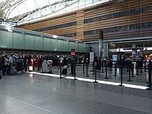 Mostradores de documentación de la Terminal Internacional del aeropuerto.