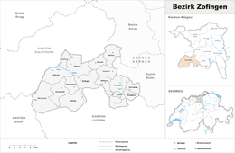 Distretto di Zofingen – Localizzazione