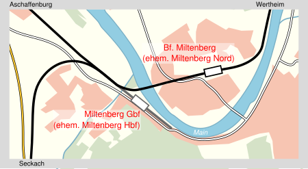 Karte Maintalbahn Bhf Miltenberg