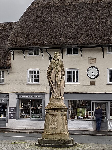 1913 statue of Alfred in Pewsey, Wiltshire