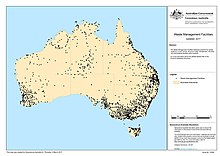 Waste management facilities in Australia as of 2017 Landfills distribution in Australia 2017.jpg