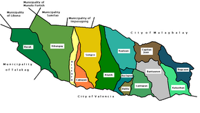 Political map of Lantapan showing its barangays Lantapan political map.PNG