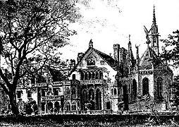 Le château vers 1880 (dessin).