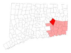 Location in نیو لندن کاؤنٹی، کنیکٹیکٹ