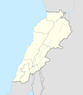 Baalbek trên bản đồ Liban