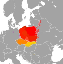 West Slavic languages Lenguas eslavas occidentales.PNG