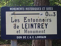 Les entonnoirs de Leintrey - Panneau indicateur à l'entrée du site.jpg
